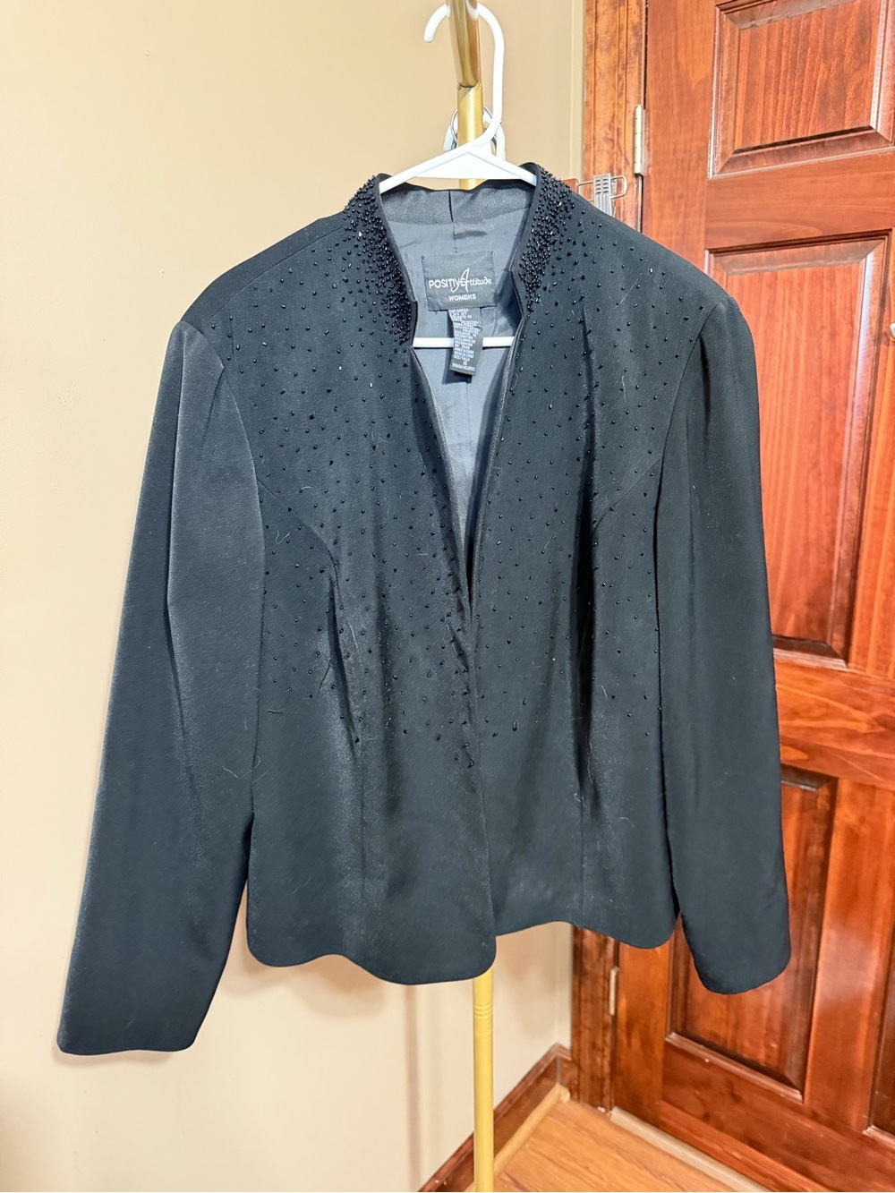 ✨ Beautiful Positiv 4 Attitude Black Embellished Blazer – Size 16